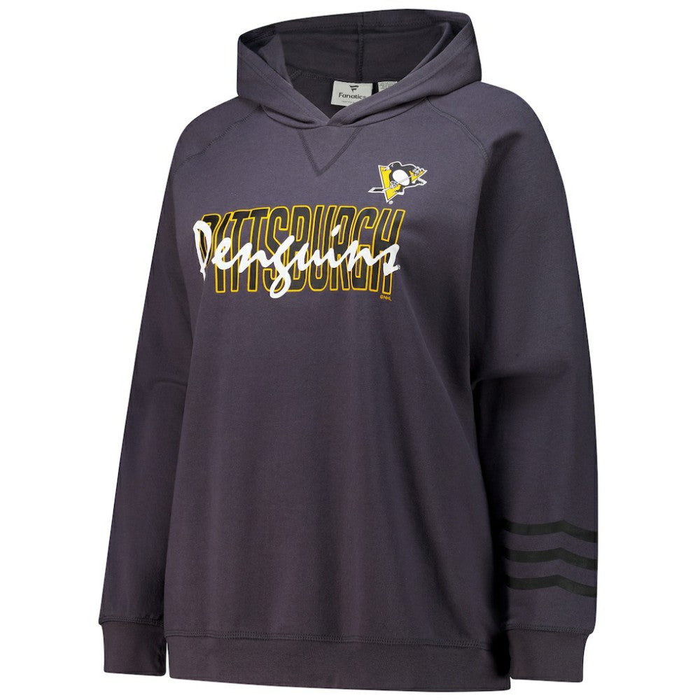 Pittsburgh Penguins Fanatics Women's Plus Size Lightweight Fleece Raglan Pullover Hoodie -  NHL Hoodies
