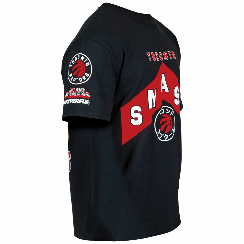 Black Toronto Raptors Hyperfly Unisex NBA x My Hero Academia All Might Smash T-Shirt | NBA