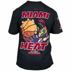 Black Miami Heat Hyperfly Unisex NBA x My Hero Academia All Might Smash T-Shirt | NBA