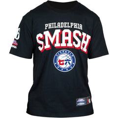 Black Philadelphia 76ers Hyperfly Unisex NBA x My Hero Academia All Might Smash T-Shirt | NBA