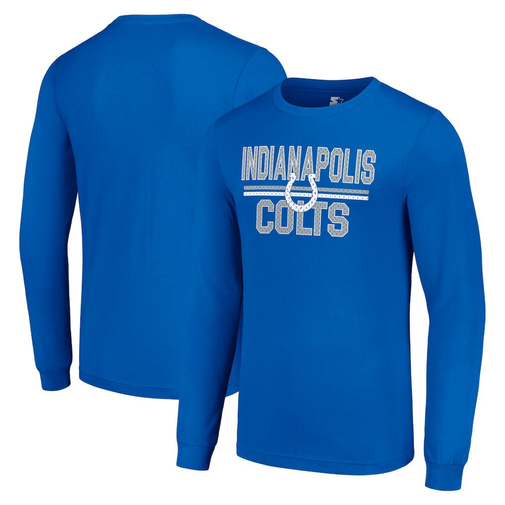 Indianapolis Colts Starter Team Mesh Print Graphic Long Sleeve T-Shirt | NFL Outlet