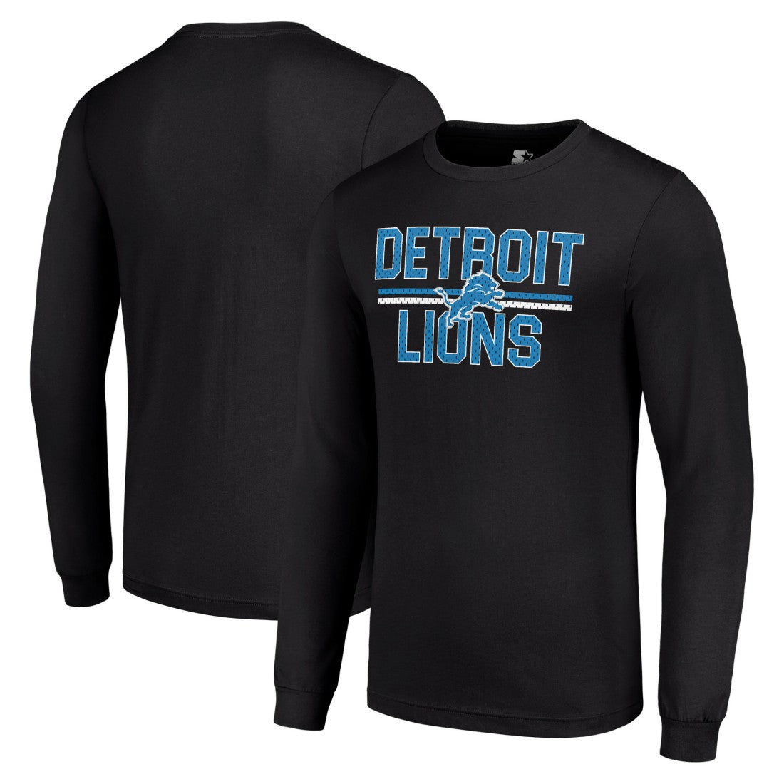 Detroit Lions Starter Team Mesh Print Graphic Long Sleeve T-Shirt | NFL Hot
