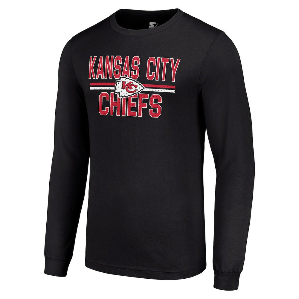 Kansas City Chiefs Starter Team Mesh Print Graphic Long Sleeve T-Shirt | NFL Sale