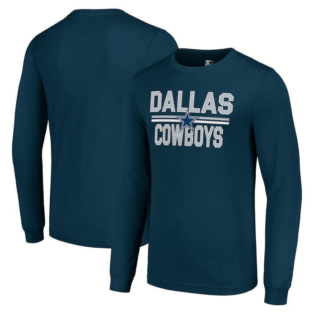 Dallas Cowboys Starter Team Mesh Print Graphic Long Sleeve T-Shirt | NFL Hot
