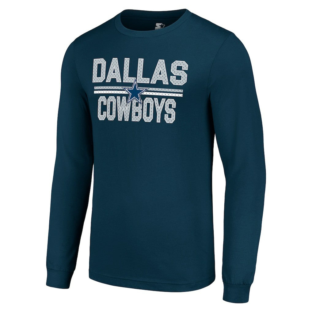 Dallas Cowboys Starter Team Mesh Print Graphic Long Sleeve T-Shirt | NFL Hot