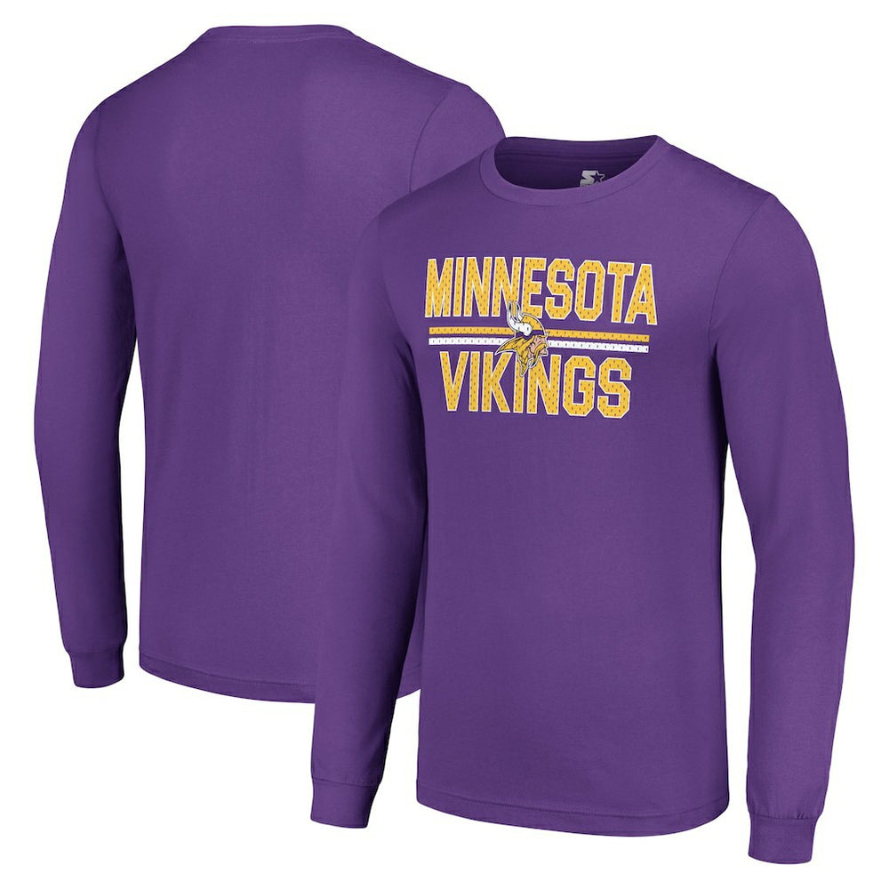 Minnesota Vikings Starter Team Mesh Print Graphic Long Sleeve T-Shirt | NFL New