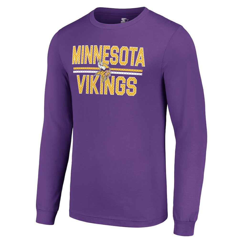 Minnesota Vikings Starter Team Mesh Print Graphic Long Sleeve T-Shirt | NFL New