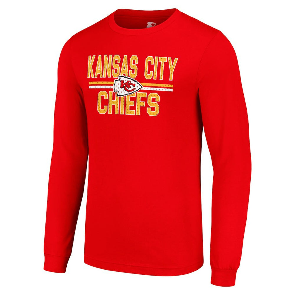 Kansas City Chiefs Starter Team Mesh Print Graphic Long Sleeve T-Shirt | NFL On sale
