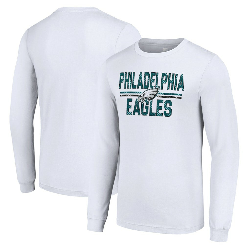 Philadelphia Eagles Starter Team Mesh Print Graphic Long Sleeve T-Shirt | NFL New