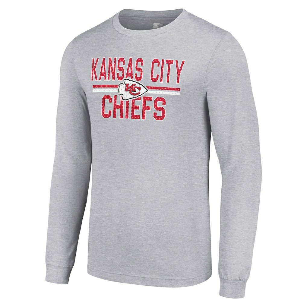 Kansas City Chiefs Starter Team Mesh Print Graphic Long Sleeve T-Shirt | NFL New