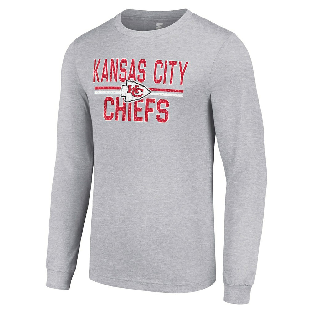Kansas City Chiefs Starter Team Mesh Print Graphic Long Sleeve T-Shirt | NFL New