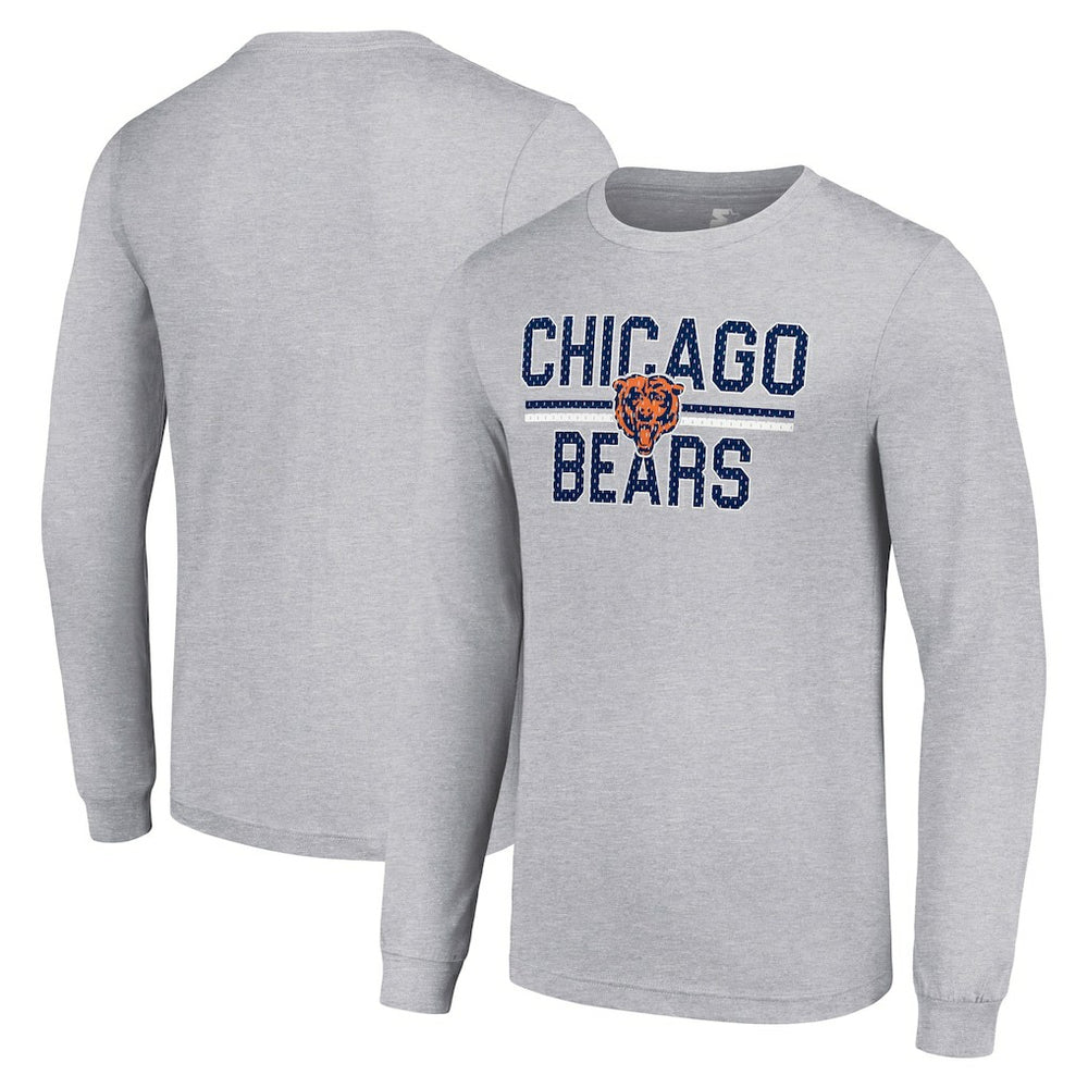 Chicago Bears Starter Team Mesh Print Graphic Long Sleeve T-Shirt | NFL Hot