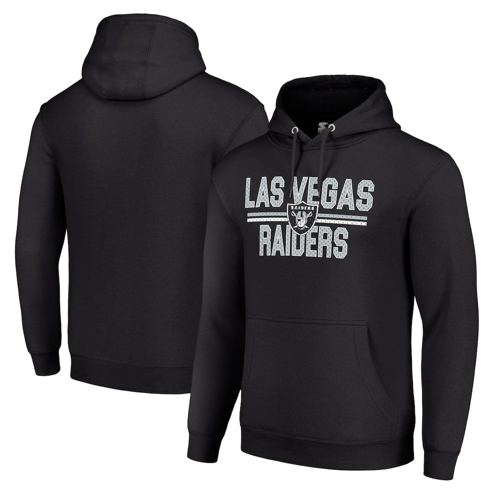 Las Vegas Raiders Starter Unisex Team Mesh Print Graphic Tri-Blend Pullover Hoodie | NFL Discount