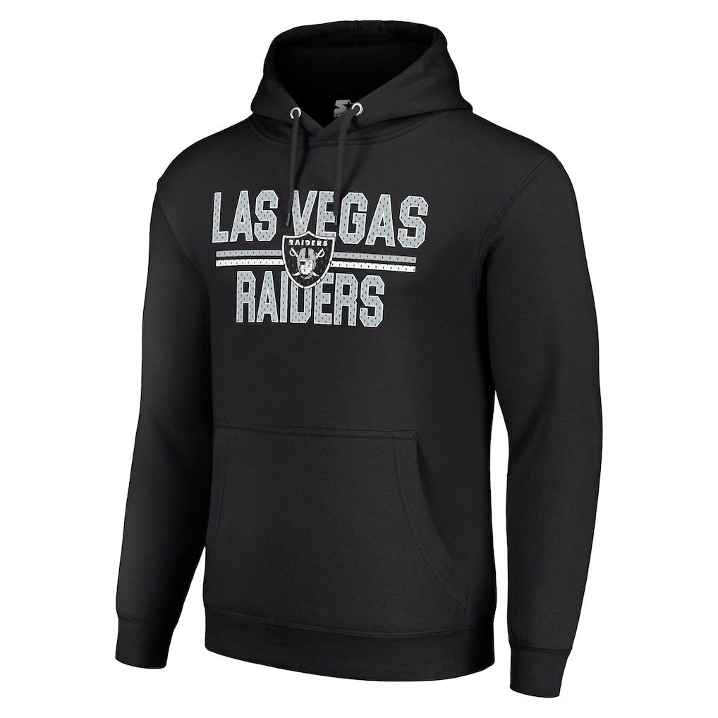 Las Vegas Raiders Starter Unisex Team Mesh Print Graphic Tri-Blend Pullover Hoodie | NFL Discount