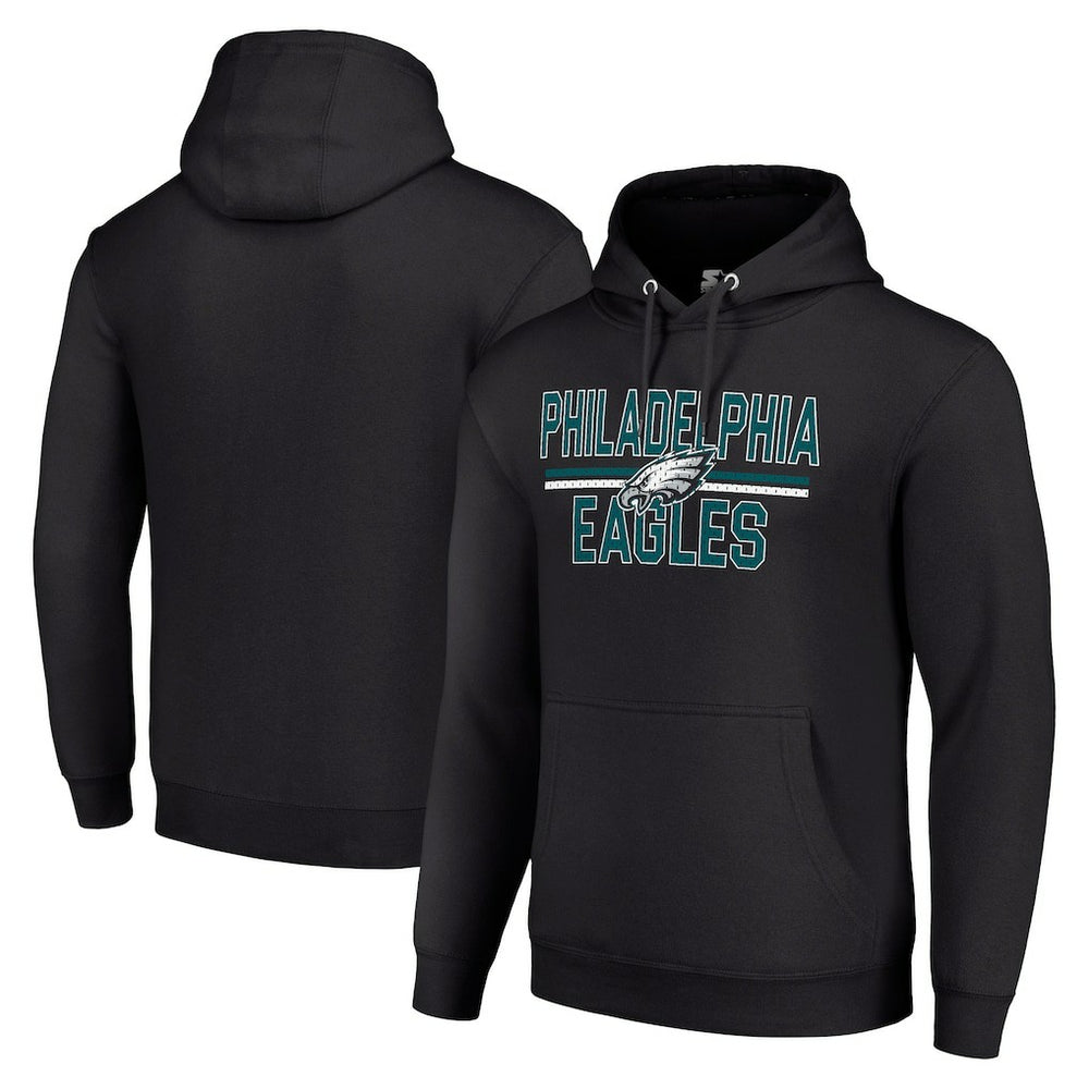 Philadelphia Eagles Starter Unisex Team Mesh Print Graphic Tri-Blend Pullover Hoodie | NFL Hot