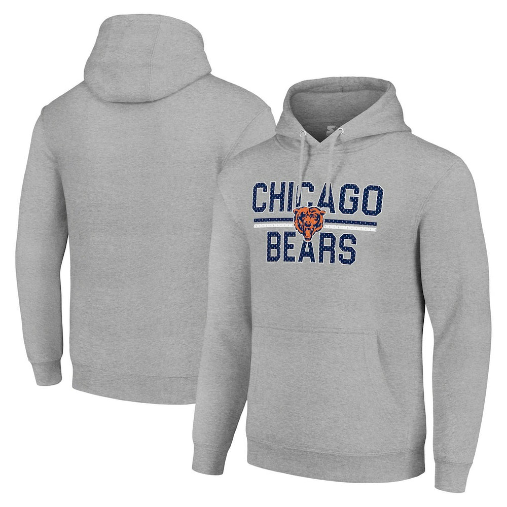 Chicago Bears Starter Unisex Team Mesh Print Graphic Tri-Blend Pullover Hoodie | NFL New