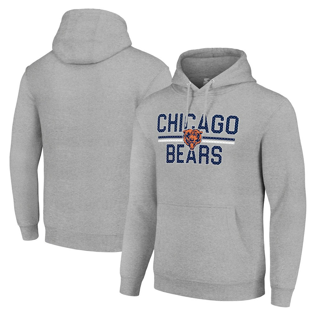 Chicago Bears Starter Unisex Team Mesh Print Graphic Tri-Blend Pullover Hoodie | NFL New