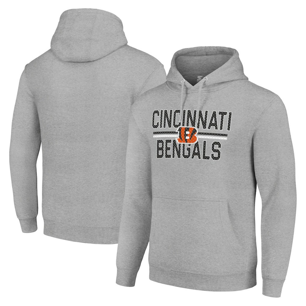 Cincinnati Bengals Starter Unisex Team Mesh Print Graphic Tri-Blend Pullover Hoodie | NFL Hot