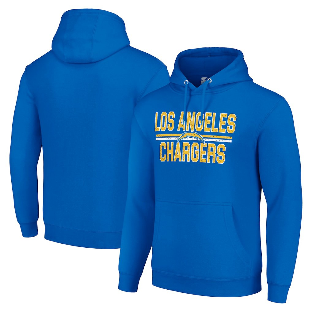 Los Angeles Chargers Starter Unisex Team Mesh Print Graphic Tri-Blend Pullover Hoodie | NFL On sale