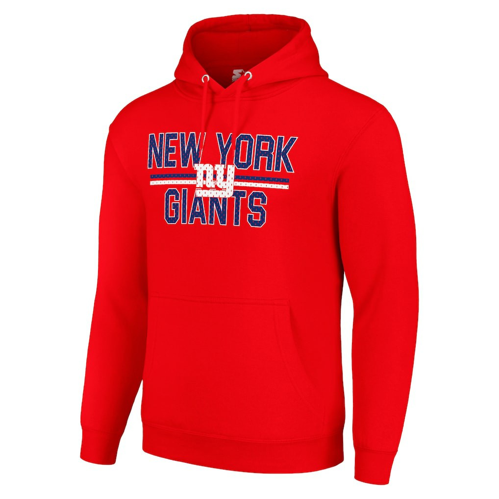 New York Giants Starter Unisex Team Mesh Print Graphic Tri-Blend Pullover Hoodie | NFL New