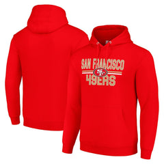 San Francisco 49ers Starter Unisex Team Mesh Print Graphic Tri-Blend Pullover Hoodie | NFL Sale
