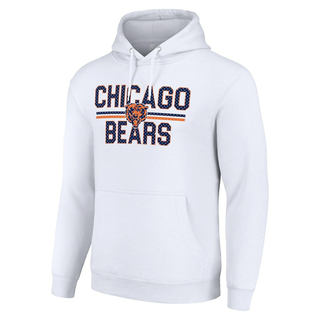 Chicago Bears Starter Unisex Team Mesh Print Graphic Tri-Blend Pullover Hoodie | NFL Sale