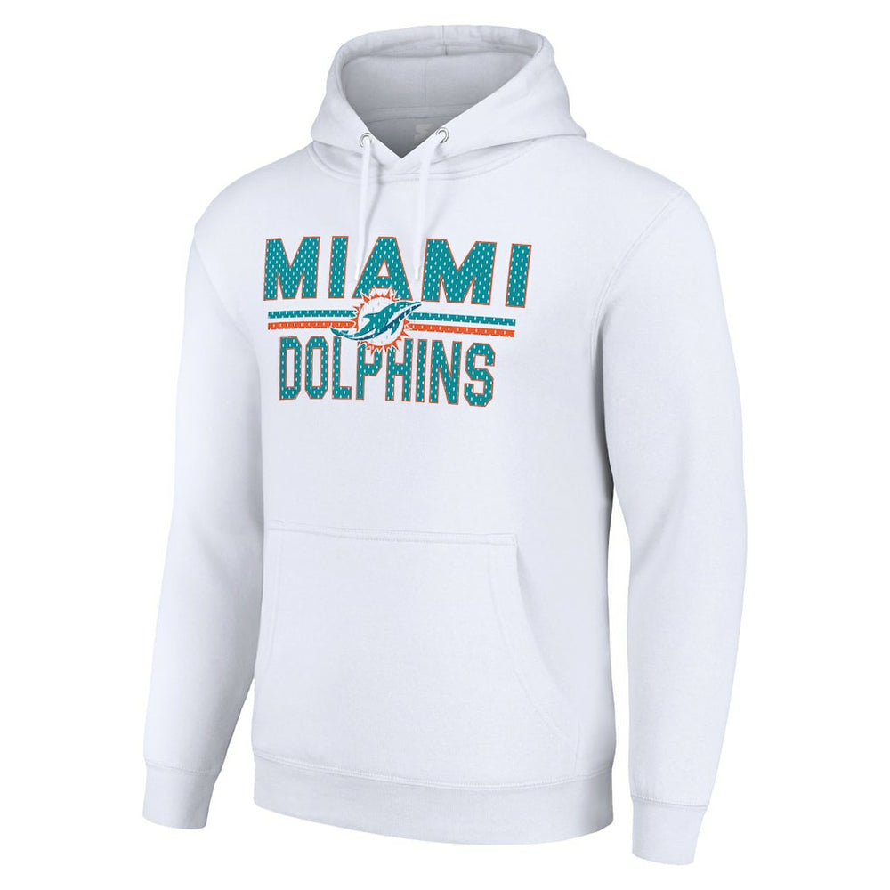 Miami Dolphins Starter Unisex Team Mesh Print Graphic Tri-Blend Pullover Hoodie | NFL Hot