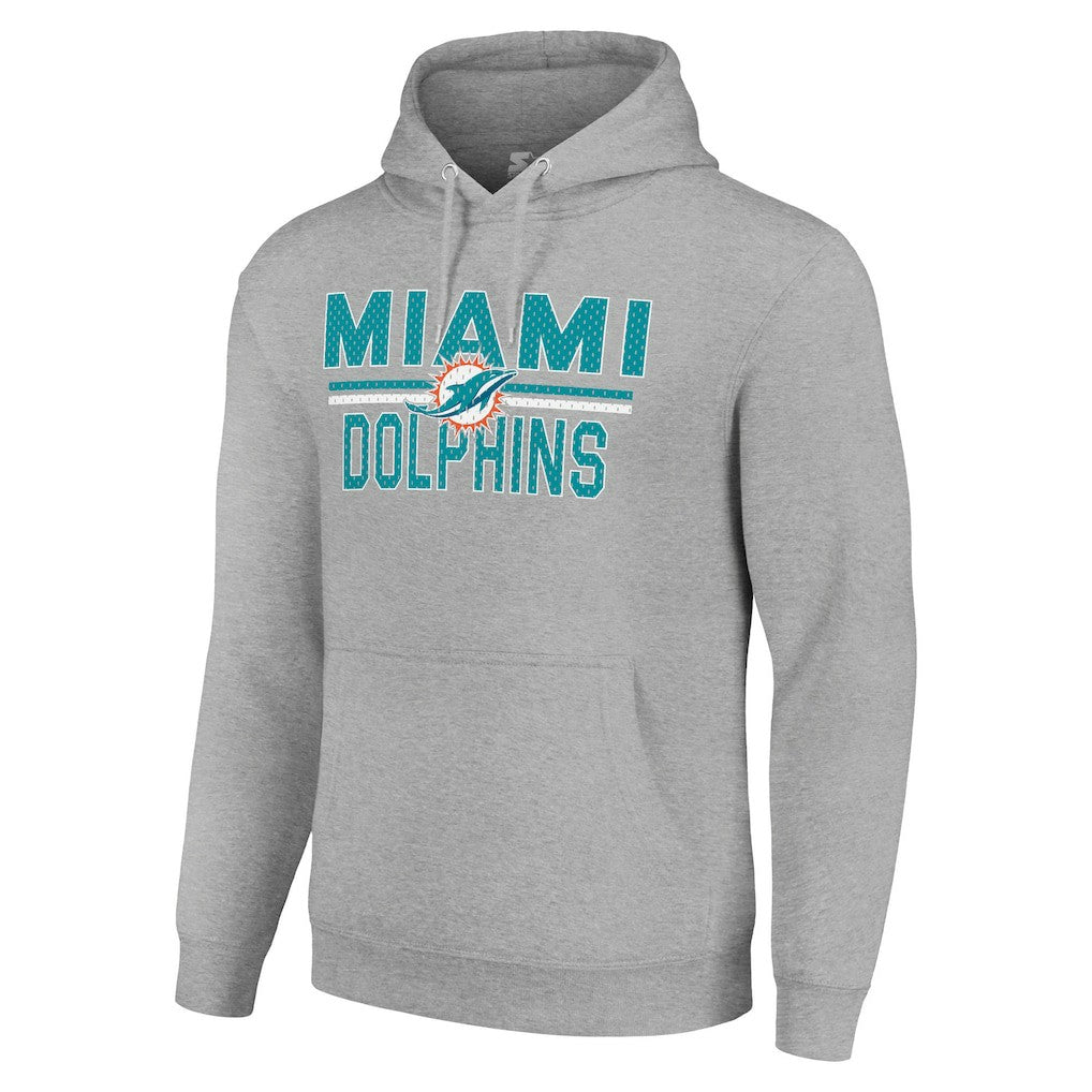 Miami Dolphins Starter Unisex Team Mesh Print Graphic Tri-Blend Pullover Hoodie | NFL On sale