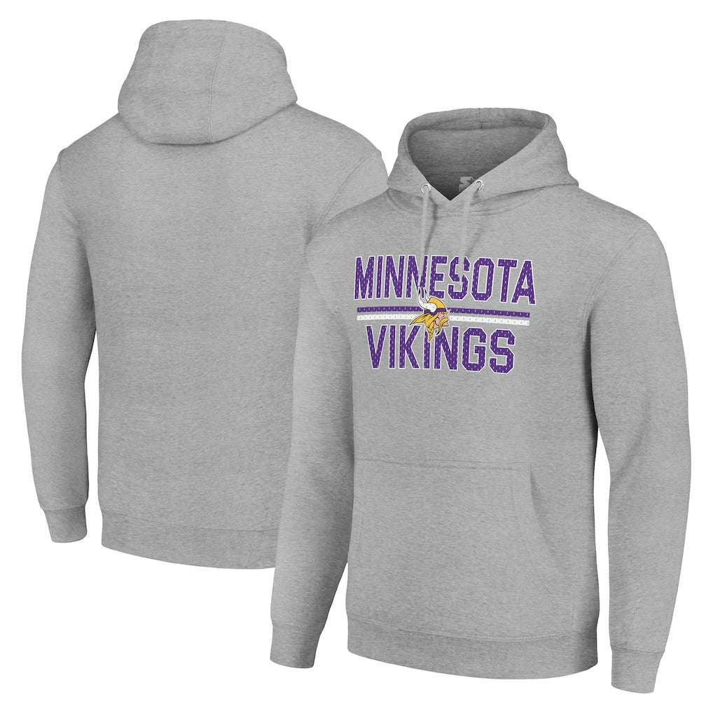 Minnesota Vikings Starter Unisex Team Mesh Print Graphic Tri-Blend Pullover Hoodie | NFL Outlet