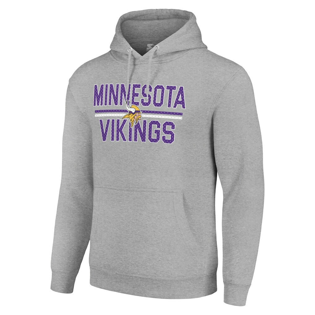 Minnesota Vikings Starter Unisex Team Mesh Print Graphic Tri-Blend Pullover Hoodie | NFL Outlet