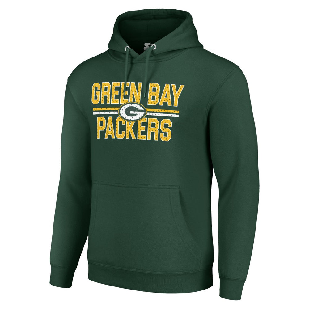 Green Bay Packers Starter Unisex Team Mesh Print Graphic Tri-Blend Pullover Hoodie | NFL New