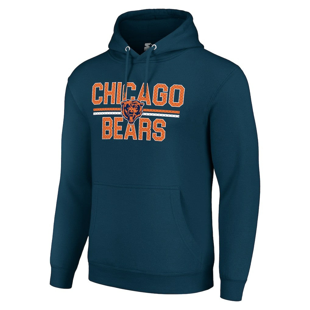 Chicago Bears Starter Unisex Team Mesh Print Graphic Tri-Blend Pullover Hoodie | NFL On sale