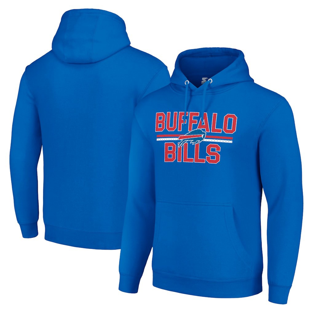Buffalo Bills Starter Unisex Team Mesh Print Graphic Tri-Blend Pullover Hoodie | NFL Near me