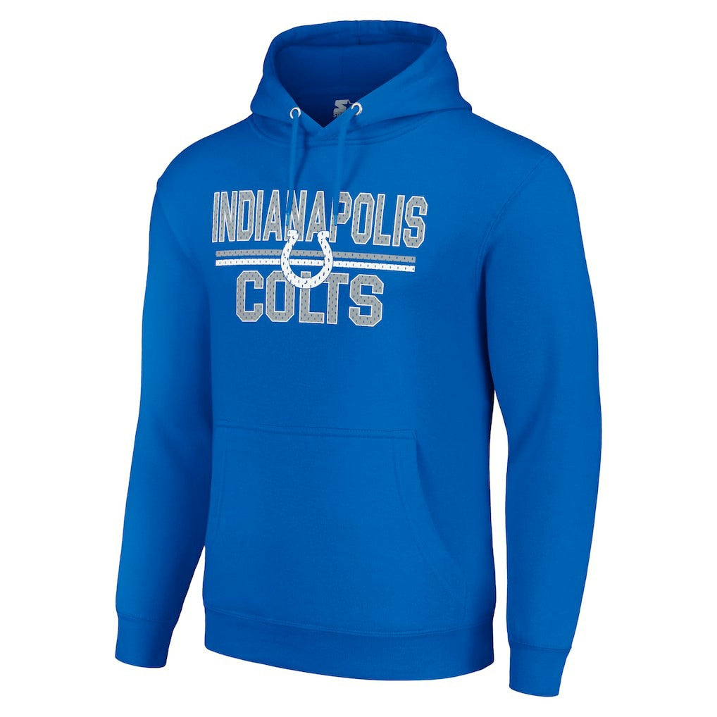 Indianapolis Colts Starter Unisex Team Mesh Print Graphic Tri-Blend Pullover Hoodie | NFL Outlet