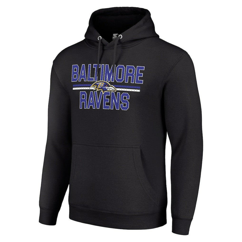 Baltimore Ravens Starter Unisex Team Mesh Print Graphic Tri-Blend Pullover Hoodie | NFL Sale
