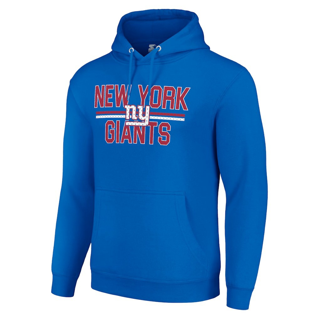 New York Giants Starter Unisex Team Mesh Print Graphic Tri-Blend Pullover Hoodie | NFL Outlet