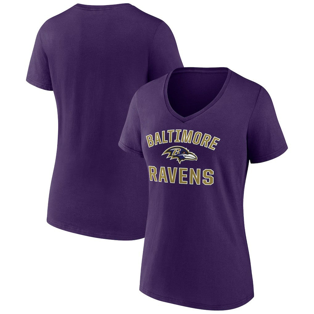 Baltimore Ravens Women's Victory Arch V-Neck T-Shirt | NFL Hot