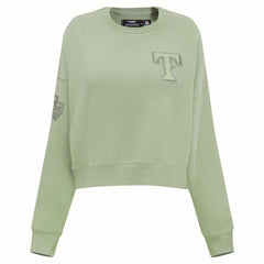 Texas Rangers Pro Standard Women's Neutral Oversized Boxy Cropped Pullover Sweatshirt - MLB Pullover