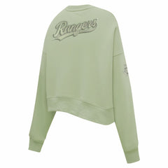 Texas Rangers Pro Standard Women's Neutral Oversized Boxy Cropped Pullover Sweatshirt - MLB Pullover