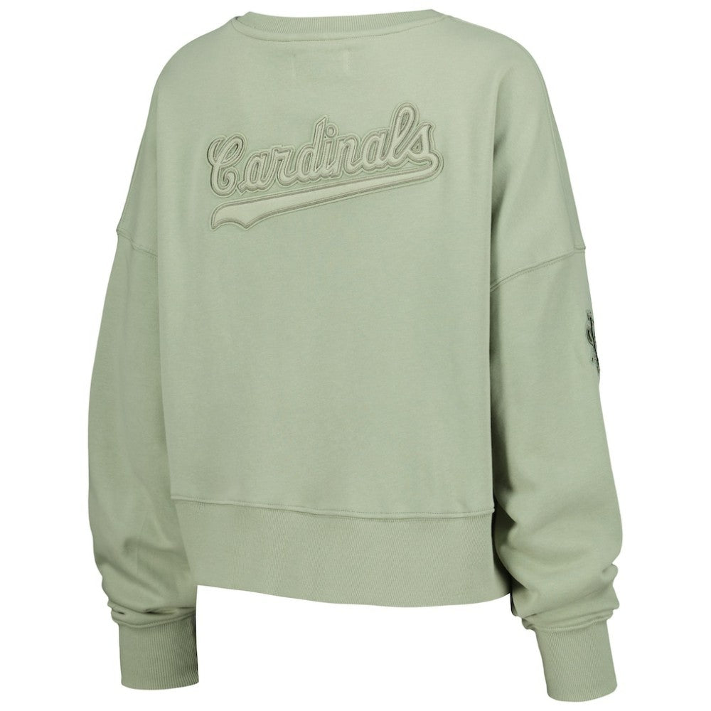 St. Louis Cardinals Pro Standard Women's Neutral Oversized Boxy Cropped Pullover Sweatshirt - MLB Pullover