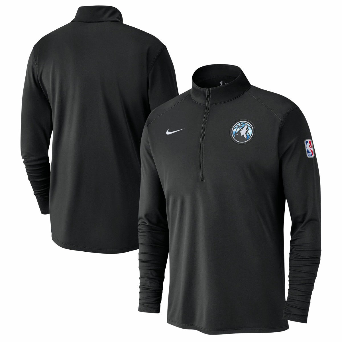 Black Minnesota Timberwolves 2024/25 City Edition Authentic Coaches Performance Half-Zip Top | NBA