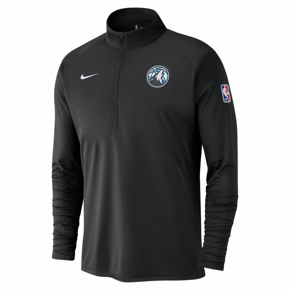 Black Minnesota Timberwolves 2024/25 City Edition Authentic Coaches Performance Half-Zip Top | NBA