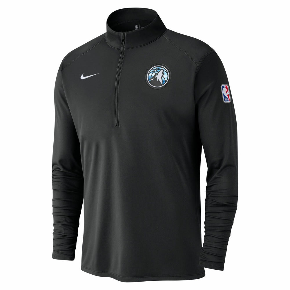 Black Minnesota Timberwolves 2024/25 City Edition Authentic Coaches Performance Half-Zip Top | NBA