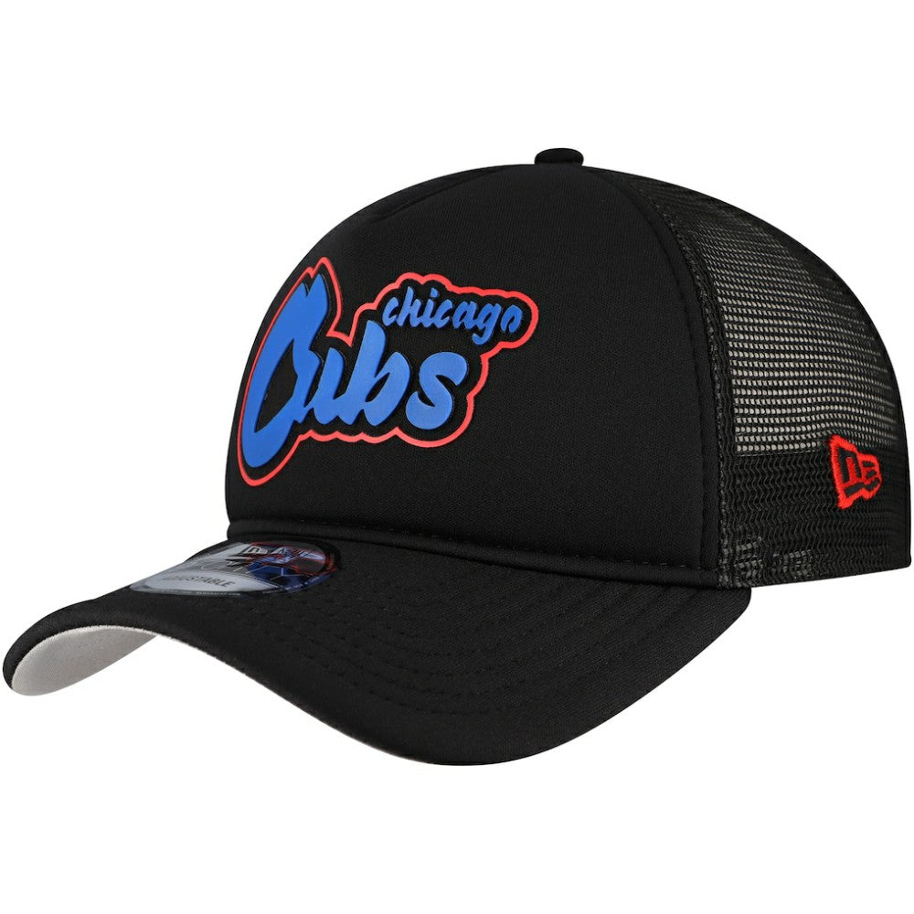 Chicago Cubs New Era Retro Bold A-Frame Trucker 9FORTY Adjustable Hat - MLB Hats