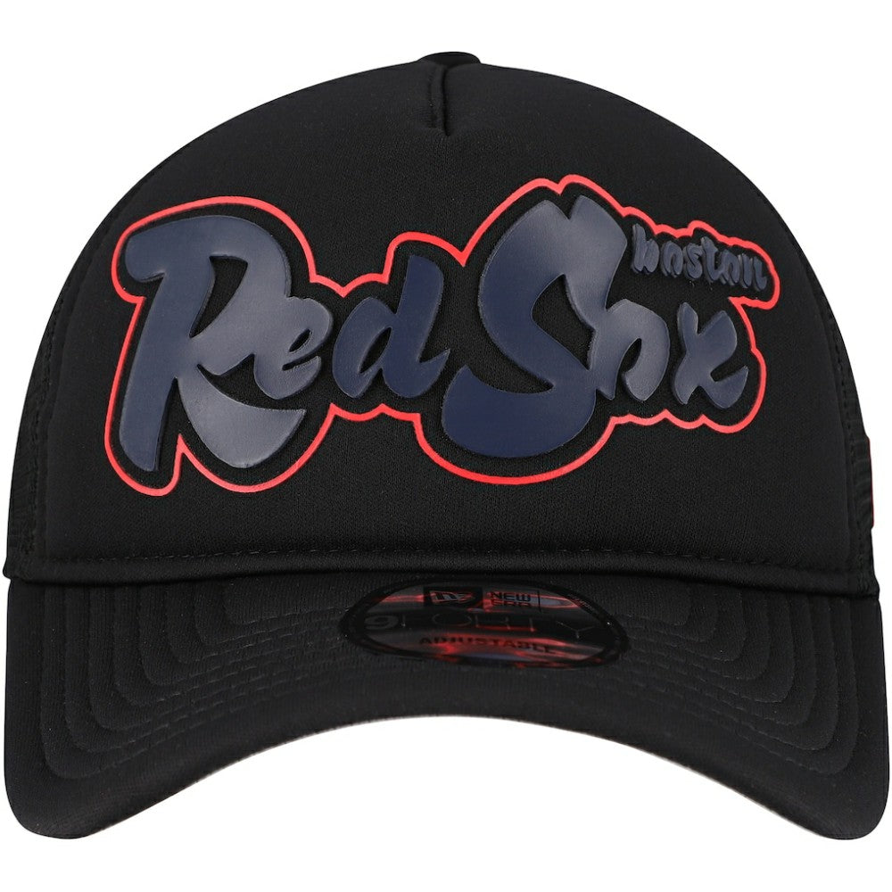 Boston Red Sox New Era Retro Bold A-Frame Trucker 9FORTY Adjustable Hat - MLB Hats