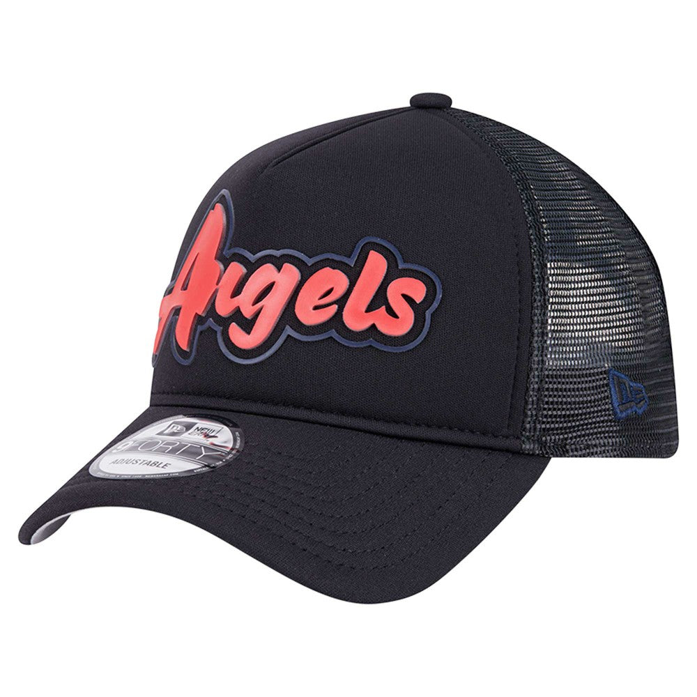 Los Angeles Angels New Era Retro Bold A-Frame Trucker 9FORTY Adjustable Hat - MLB Hats