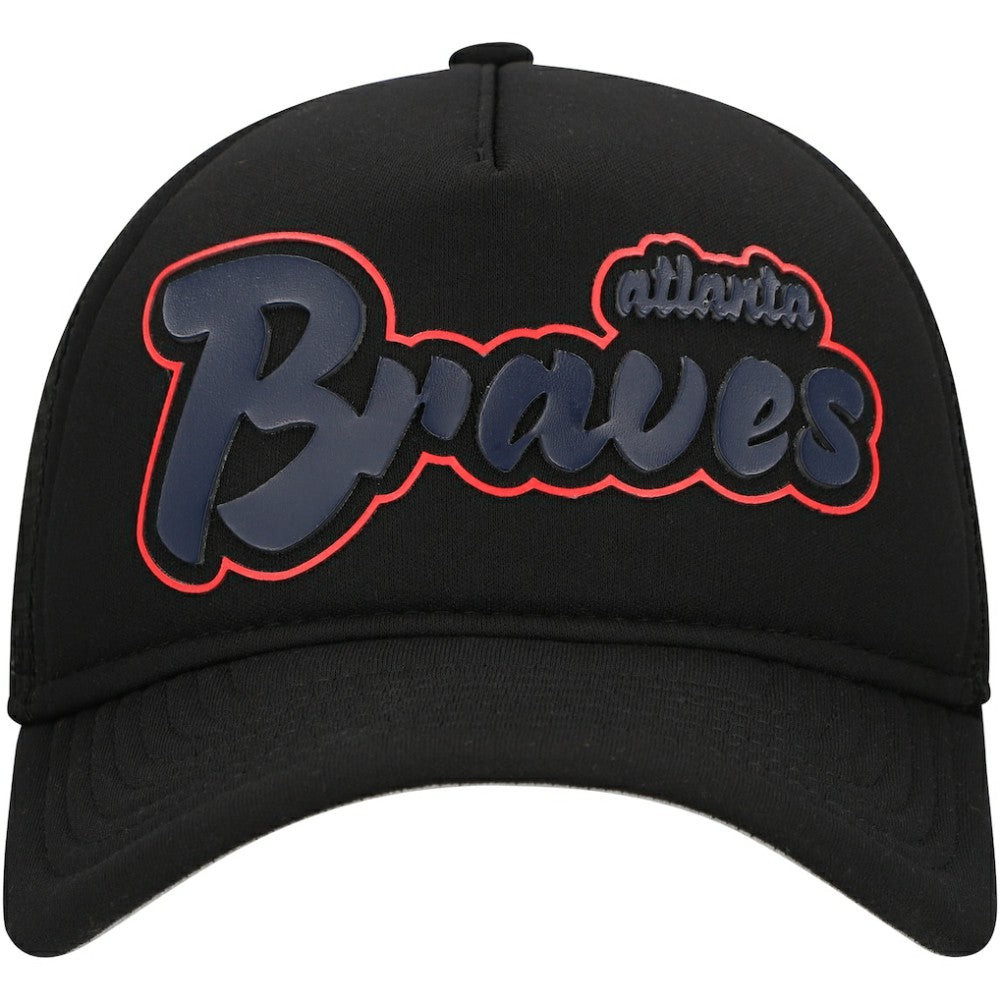 Atlanta Braves New Era Retro Bold A-Frame Trucker 9FORTY Adjustable Hat - MLB Hats