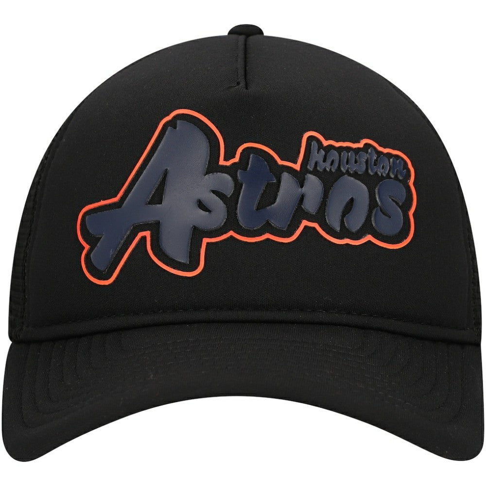 Houston Astros New Era Retro Bold A-Frame Trucker 9FORTY Adjustable Hat - MLB Hats