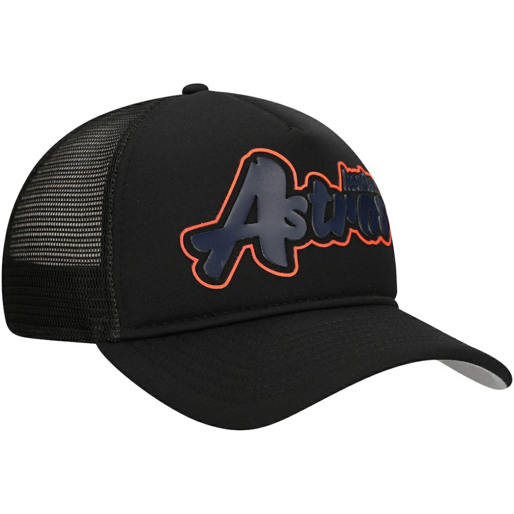 Houston Astros New Era Retro Bold A-Frame Trucker 9FORTY Adjustable Hat - MLB Hats