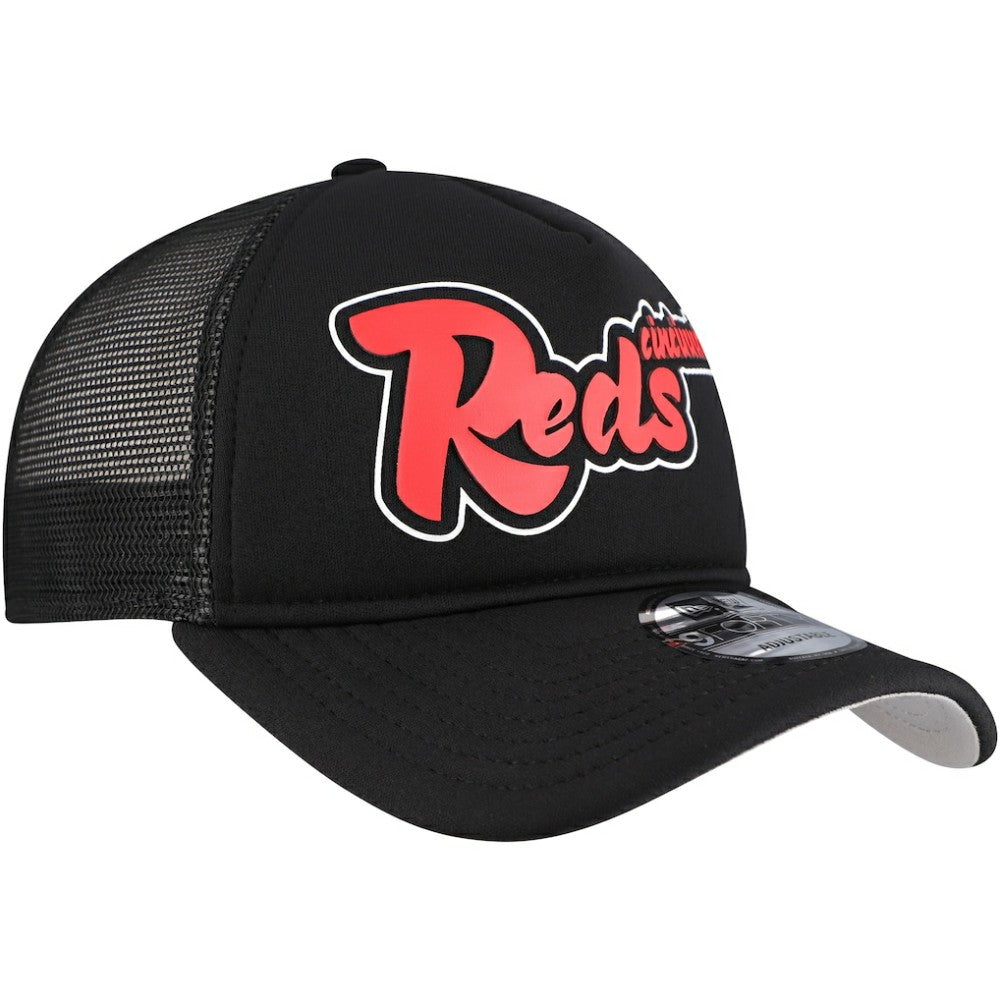 Cincinnati Reds New Era Retro Bold A-Frame Trucker 9FORTY Adjustable Hat - MLB Hats